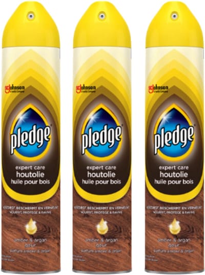 3x Pledge revive it meubelolie spuitbus - Amber & Argan - Voedende olie - 3 x 250ml