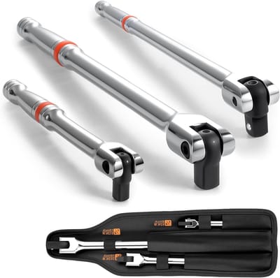 3-delige Scharnierhandgreep voor 1/2, 1/4 en 3/8 Inch Scharnier, Telescopische Handgreep met Koppel en Duwhandgreep voor Precisiewerk