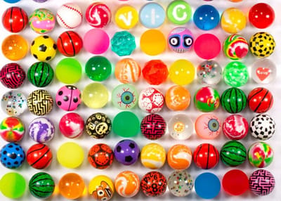 24 stuks springballen 28 mm voor kinderen - Rubber ballen voor verjaardagen en gastgeschenken