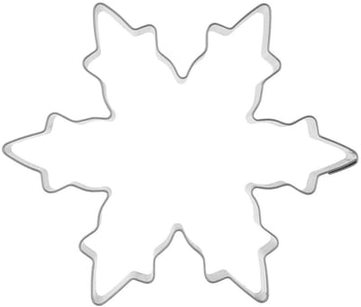 Koekjessnijder Edelstaal Sneeuwvlok 10 cm - Vormen - Uitsteekvorm - Cookie - Cutter - Uitsteekvormpjes - Koekjes - Bakken