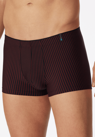 SCHIESSER Long Life Soft boxer (1-pack) - heren short rood-zwart gestreept