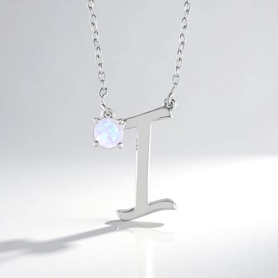 Cavill - Zilveren Halsketting - 925 Sterling Zilver Geplatineerd - Regenboog Maansteen 0,402 ct Rond - Minimalistisch Elegant Design Verstelbaar