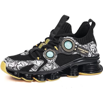 MAEDEF Nieuwe Hardloopschoenen Outdoor Antislip Tennissneaker Dikke Zool Demping Sport Zacht Comfortabel Vrije Tijd Herenschoenen 39 zwart