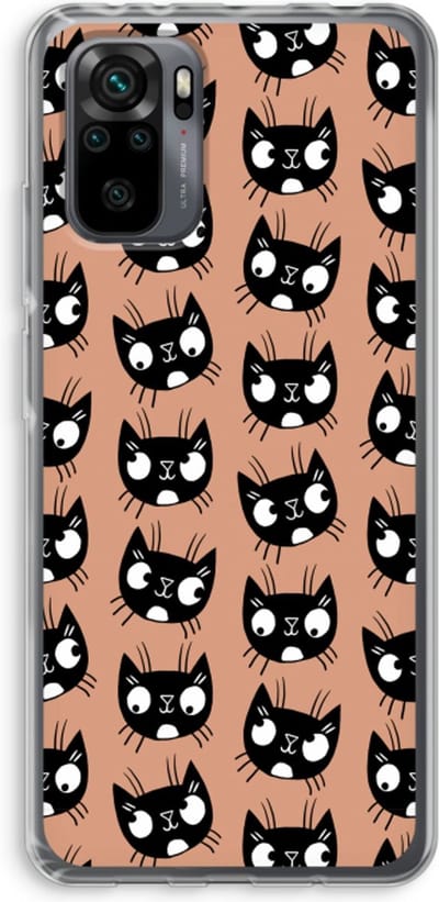 Case Company® - Hoesje geschikt voor Xiaomi Redmi Note 10 Pro hoesje - Kat - Soft Cover Telefoonhoesje - Bescherming aan alle Kanten en Schermrand