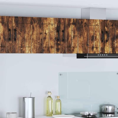 vidaXL - Wandkast - LUCCA - Gerookt - eiken - 30 - x - 31 - x - 40 - cm - Bewerkt - hout
