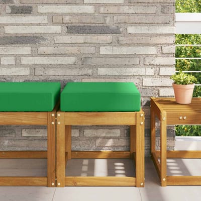 vidaXL Buiten Zitkussen 100% Polyester Groen 40 x 40 x 8 cm