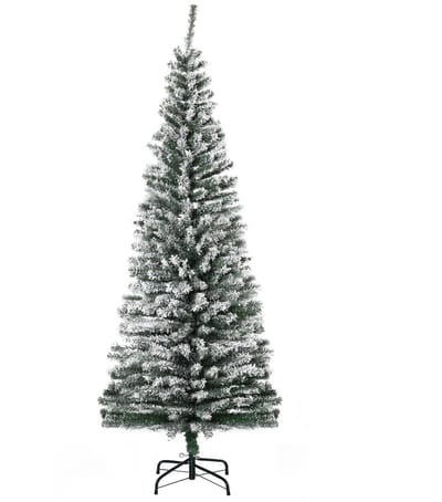 HOMCOM Christmas Tree Kunststof, Staal Ø60 x 180H cm Groen