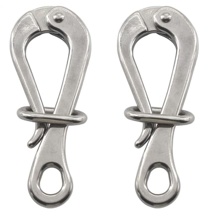 Dailygoods - 100mm Pelikaan Haken En Oog Quick Release Haak Heavy Duty 316 Rvs Marine Grade Quick Link (2 stuks)