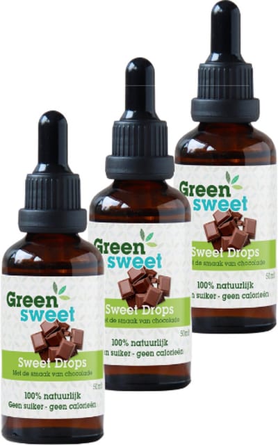 Green Sweet | Sweet Drops Chocolade | 50ml | 3 stuks | 3 x 50ml