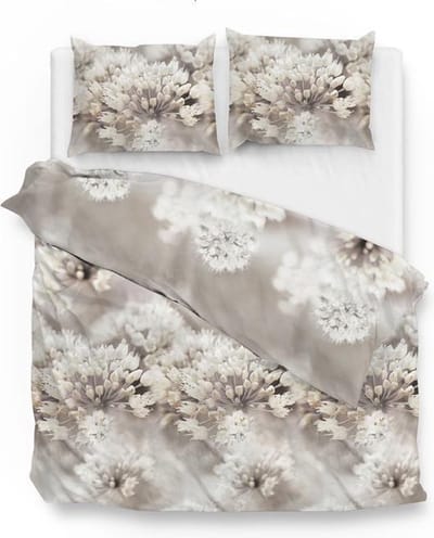 ZoHome Shanna Dekbedovertrek - Eenpersoons - 140x200/220 cm - Taupe Grey
