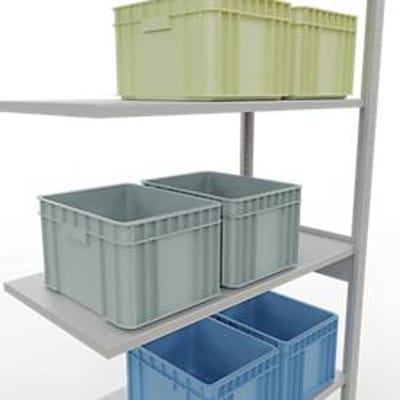 SCHULTE Lagertechnik - Insteekbevestiging met lengtebout - 2500x1000x500 mm, type 150 kg