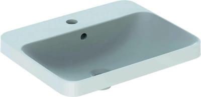 Geberit VariForm - Inbouw wastafel 55x45 cm, met overloop, met kraangat, wit 500.740.01.2