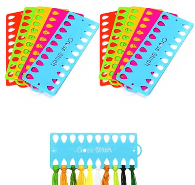 Dailygoods- Borduurgaren-Organizer 10 Vellen - Draadhouder - Opbergdoos - Kunststof - Organizer - Geschikt voor Kruissteek