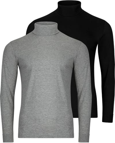 RAGMAN Heren shirt met rolkragen 2 pack Basic