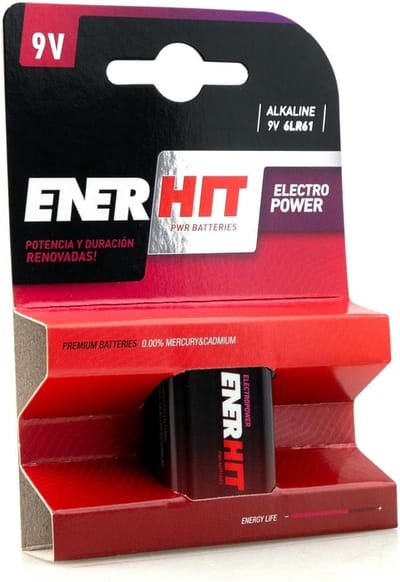 Batterij 9 Volt - Alkaline Energiebron - Apparaten Voeden - Constante Energie - 10x12x9 cm