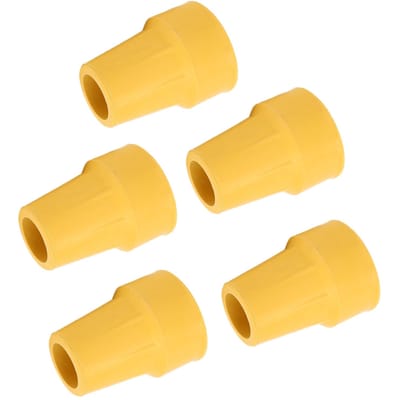 Lot de 5 embouts de béquille en caoutchouc épais, antidérapants, résistants à l'usure et à la corrosion, 22 mm yellow