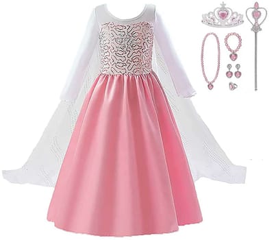 Frozen Elsa - Het Betere Merk prinsessenjurk meisje - prinsessen verkleedkleding - maat 92/98 - inclusief prinsessen accessoireset - tiara - juwelen