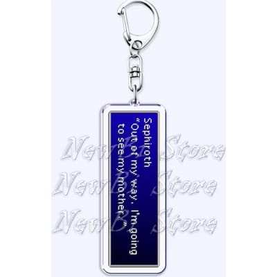 Hete Actiegame Sleutelhangers voor Accessoires Tas Sleutelhanger Ring Cloud Strife Ffvii Tifa Sephiroth Sieraden Gamer Fans Cadeaus Sleutelhangers blue