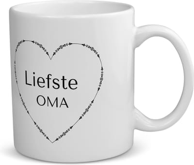 Akyol - liefste oma koffiemok - theemok - Oma - de liefste oma - verjaardag - cadeautje voor oma - oma artikelen - kado - geschenk - 350 ML inhoud