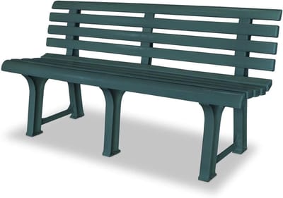 Tuinbank - Buitenbank - Ontspannen Buiten - Weerbestendig Plastic - 145.5 cm - Groen