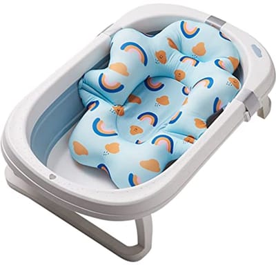 Babybadkussen voor pasgeborenen en peuters - Antislip Badmat met Veiligheidsriem
