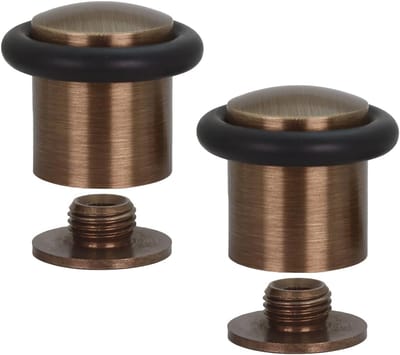 Deurstopper Set - Muur Beveiliging - Bescherming van Muren - Roestbestendig Messing - 24x30 mm - Mat Messing