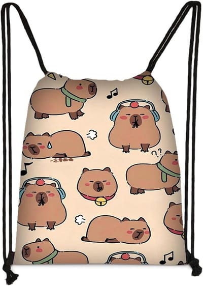Gymtas met Capybara Patroon voor Kinderen - Ideaal voor Sport en School