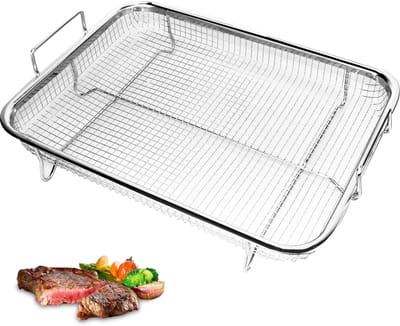 Grillmand voor oven en barbecue, 30 x 22 x 5 cm, ideaal voor groenten, fruit en koekjes bakken
