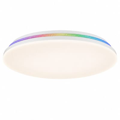 ITRONIQ Slimme Plafondlamp Met Bluetooth Speaker - RGB LED Plafonniere Wifi - Smart Home Verlichting Voor Muziek - Dimbaar