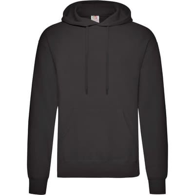 Fruit Of The Loom Heren Sweatshirt Met Capuchon / Hoodie (Zwart)