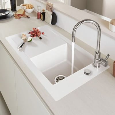 Villeroy & Boch Timeline 50 flat sink, drain set with eccentric actuation 33072FR1