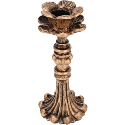 Bougeoir Sculpté Vintage Magnifiquement Sculpté en Bronze Bougeoir Pilier pour Mariage Anniversaire