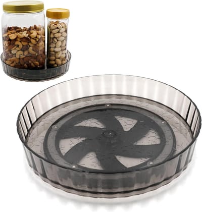 Draaiplateau voor de keuken, 21 cm diameter, 360 graden draaiend, ideaal voor kruiden, cosmetica en opbergruimte