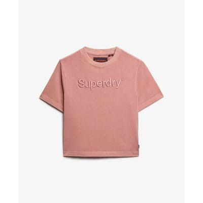 Superdry - Core Boxy T-shirt met losse pasvorm en borduursel - Dames - T-shirts