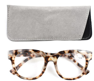 Lilly&June Trendy Lichtgewicht Leesbril grijs bruin Sterkte +1
