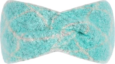 Haarsoires Haarband Twist 11cm – Soft Lijnenprint – Gebreide Stof – Blauw - Zachte Knoop Hoofdband - Haaraccessoire voor Dames & Meisjes