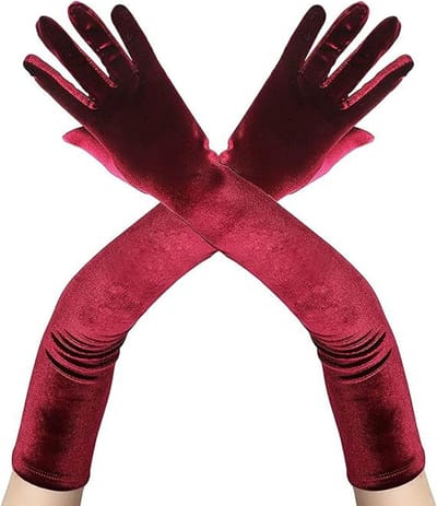 Elegante lange fluwelen handschoenen voor dames - Perfect voor carnaval, feesten en Halloween