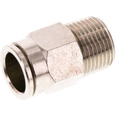 12mm x R3/8'' Messing Insteekfitting Buitendraad FKM [2 Stuks]