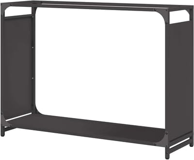 Brandhouthouder - Houtopslag - Haardhout Opslag - Robuust Staal - 90 x 28 x 65 cm - Zwart