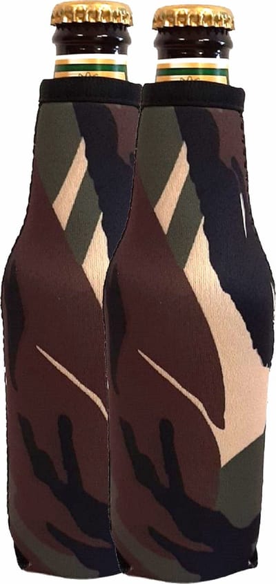 Eizook 2 stuks Bierfles koelhoud hoesje - flessen koelhouder - bierfles - Camouflage