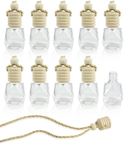 Dailygoods- Luchtverfrisser Automatisch - Parfumflesje Navulbaar - Aromatherapie Diffuser - Hanger - 10 Stuks - 8 ml Inhoud - Parfumfles
