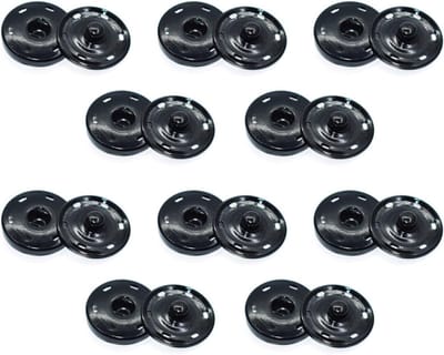 10 Sets RVS Drukknopen voor Naaien - Duurzame Snap Buttons 25mm, Ideaal voor Kleding en Accessoires