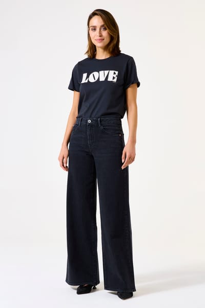 GARCIA Celia Dames Wide Fit Jeans Zwart