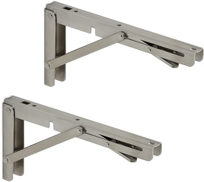 1 Paar Roestvrij staal klapconsoles for zware lasten 250 x 120 mm draagkracht tot 150 kg van SOTECH