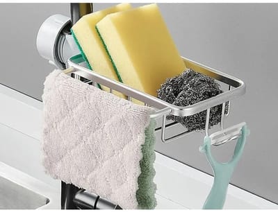 WiseGoods Premium Roestvrijstalen Douchezeepbakje Zonder Boren - Voor Staven 20-32MM - - Douche / Badkamer Accessoires - Zilver