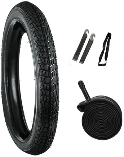 Cosensi- Kinderfietsbanden met Binnenbuis - Reservebanden - 12 x 1,75 cm - Antislip Fietsonderdelen - Verbeterde Grip - Eenvoudige Installatie - Fietsband