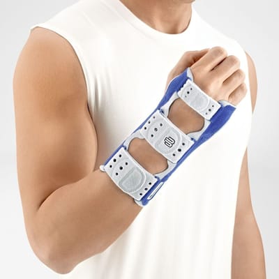 Bauerfeind ManuLoc Polsbrace - Stevige Steun met Spalk - Polsbandage - Pols Support - Maat 3 (20-26cm) - Titaan