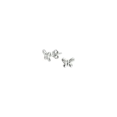 TFT Oorknoppen Vlinder Zilver Gerhodineerd Glanzend 6.5 mm x 8.5 mm