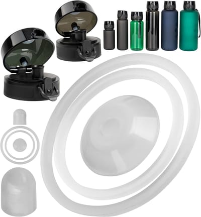 afdichtringen, complete set, 2 sets, compatibel met 720°DGREE uberBottle, Super Sparrow, enz., voor kleine tot XXL drinkflessen, siliconen afdichtingen voor waterfles, schroefdop en dop