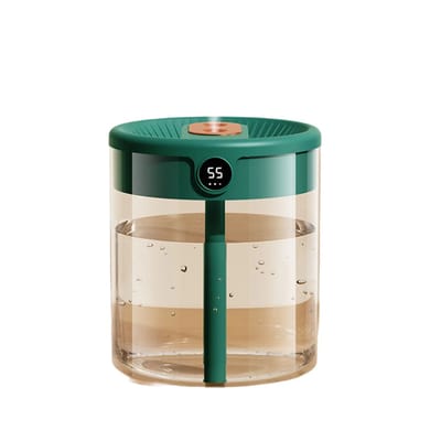 longziming -Luchtbevochtiger 2L – Fluisterstil & USB Aangedreven – Met Nachtlampje – Dubbele Verneveling – Voor Slaapkamer, Kantoor & Kinderkamer – Groen